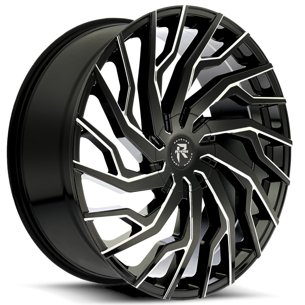 Revenge Luxury RL-101 Black Milled Wheel