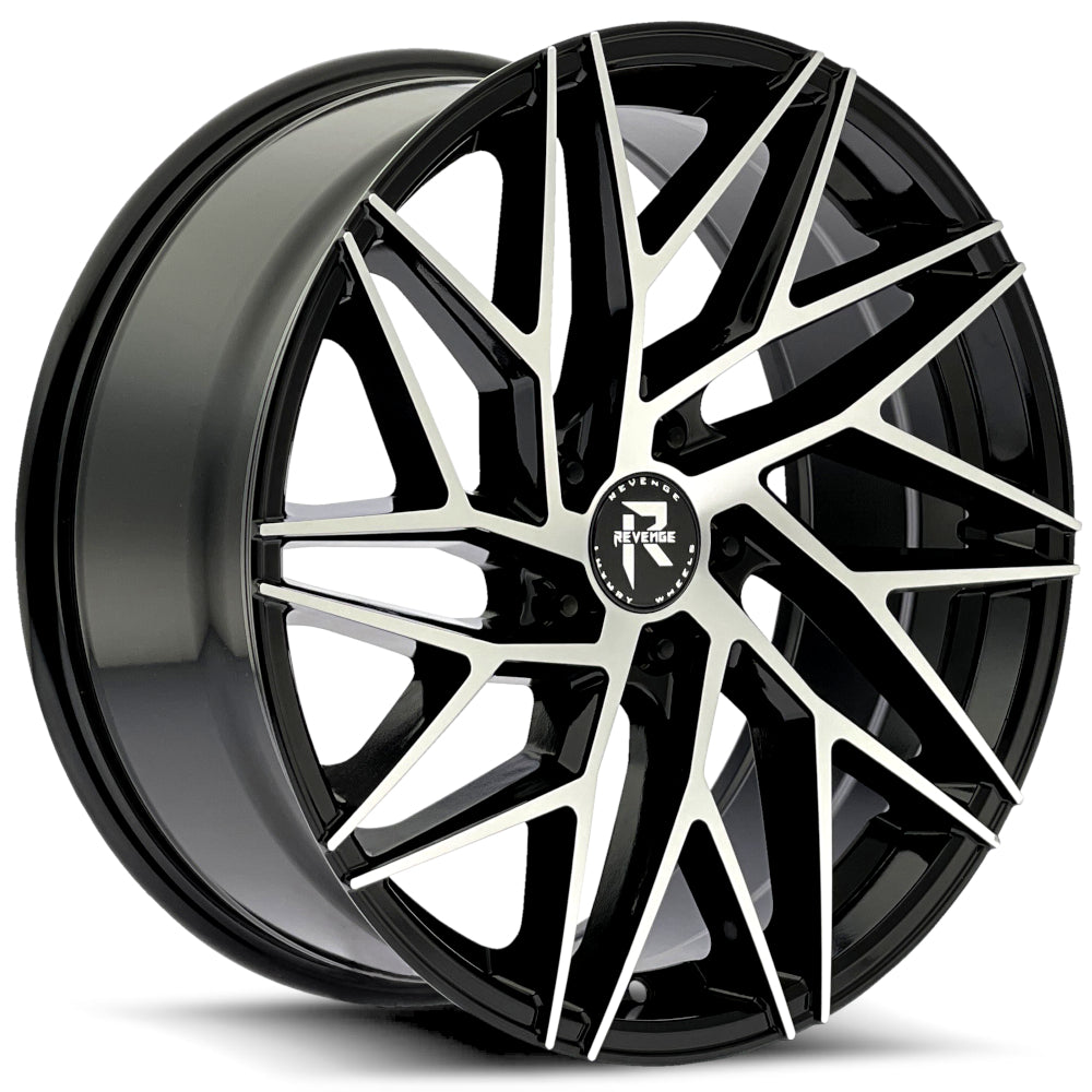 Revenge Luxury RL-102 Black Machined Wheel