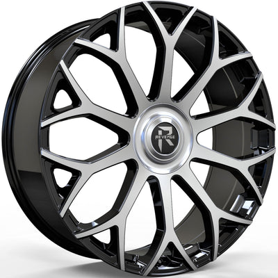 Revenge Luxury RL-105 Black Machined Wheel