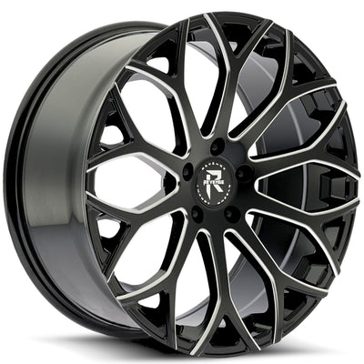 Revenge Luxury RL-105 Black Milled Wheel