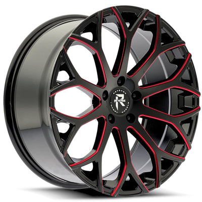 Revenge Luxury RL-105 Black Red wheel