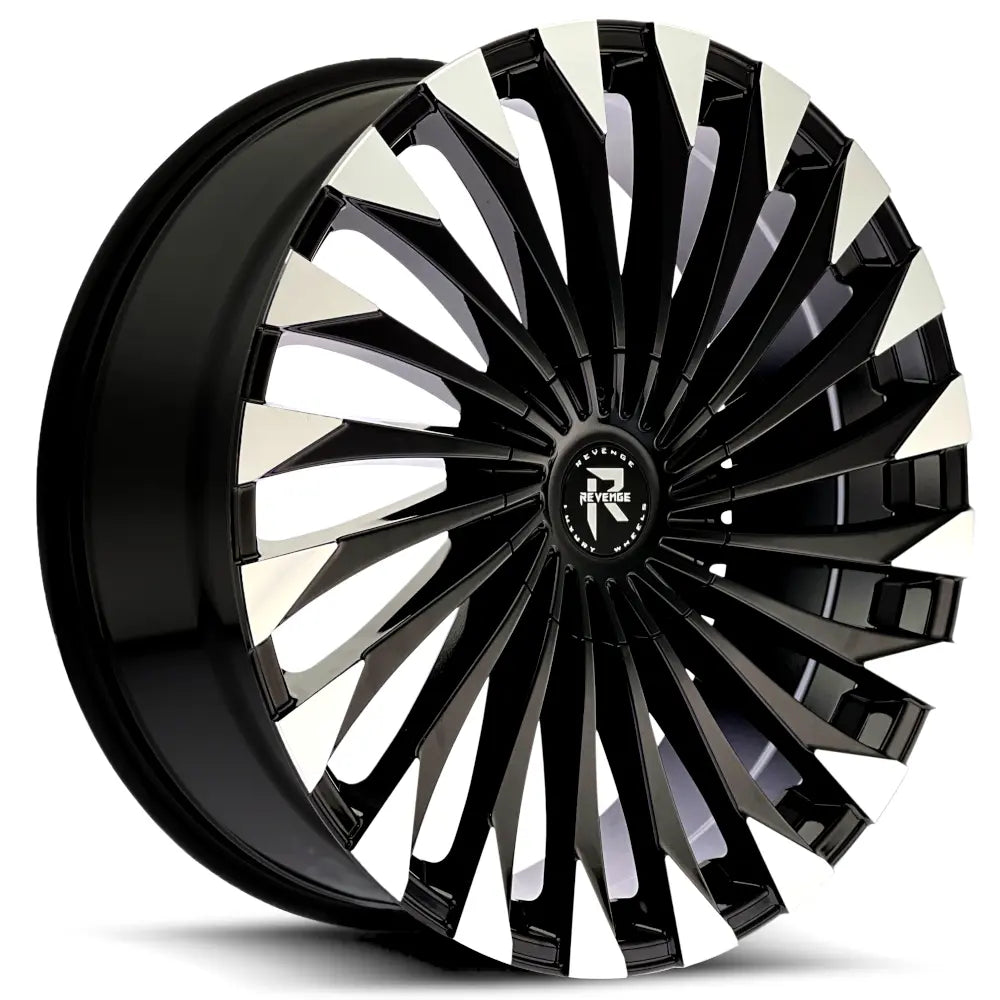 Revenge Luxury RL-106 Black Machined Wheel