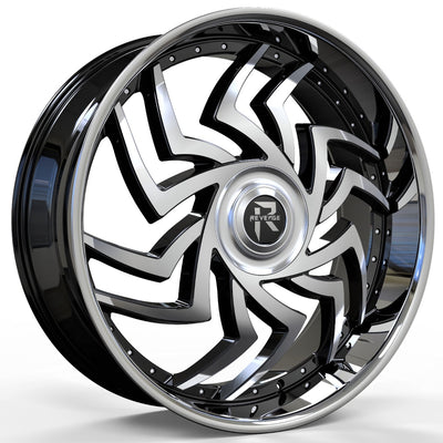 Revenge Luxury RL-107 Black Machined Wheel