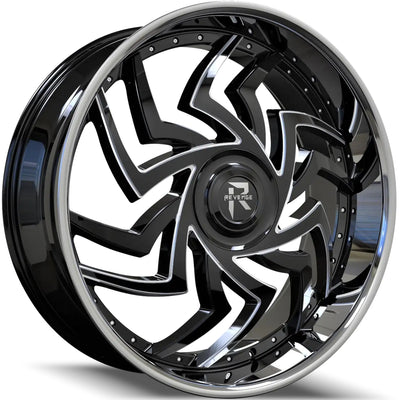 Revenge Luxury RL-107 Black Milled Wheel