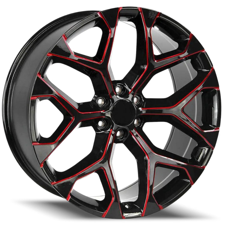 Revenge OE Proline RS-12 Black Red Milled Wheel