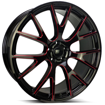 Revenge OE Proline RS-15 Black Red Milled Wheel