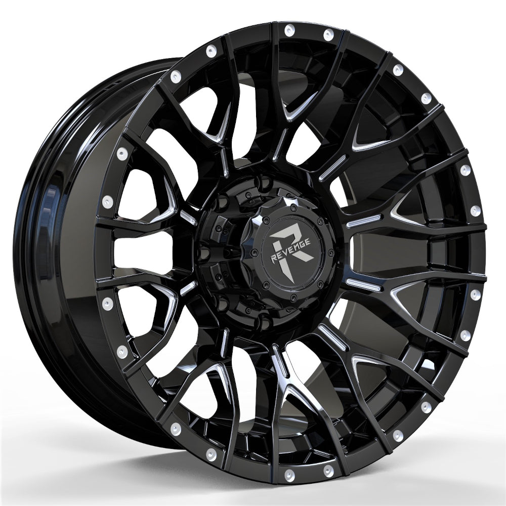 Revenge Offroad RV-201 Black Milled Wheel