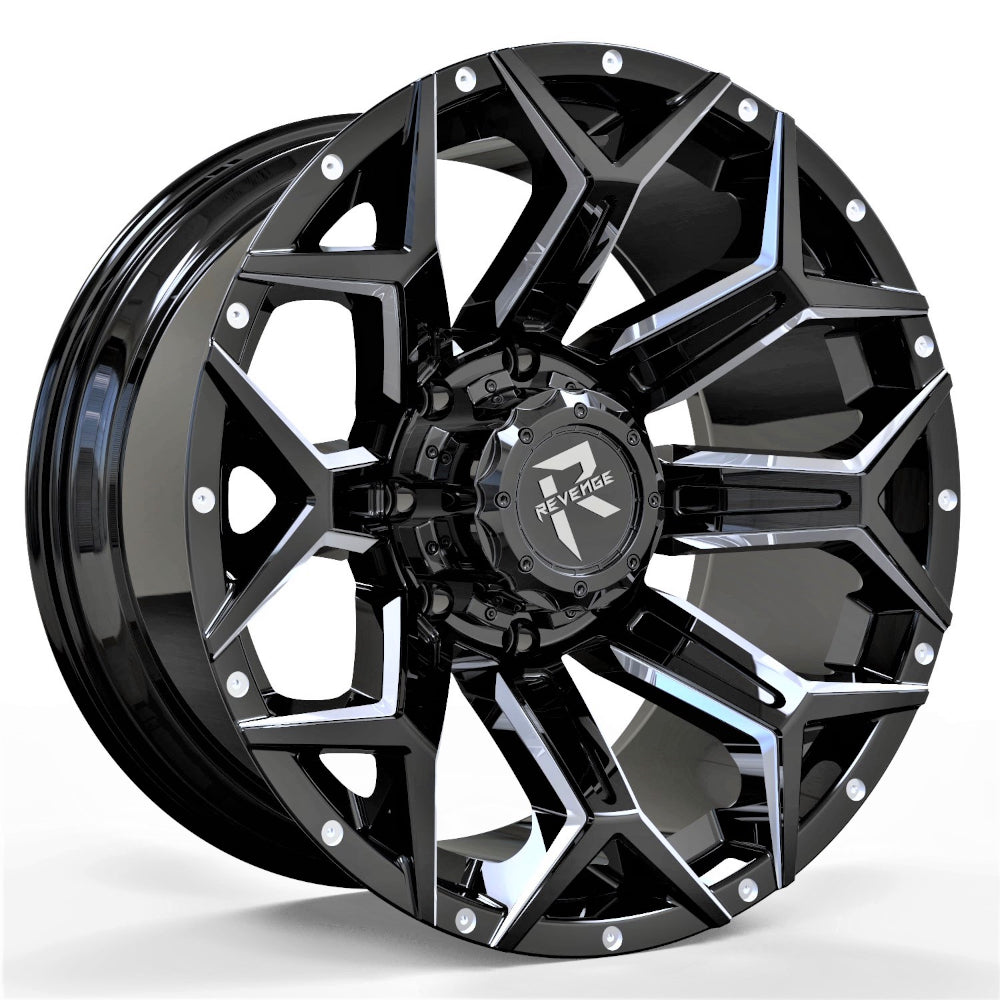 Revenge Offroad RV-202 Black Milled Wheel