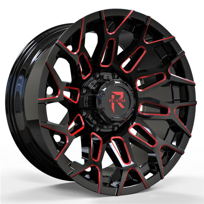 Revenge Offroad RV-203 Black Red Milled Wheel