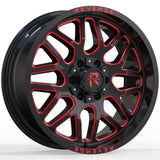 Revenge Offroad RV-206 Black Red Milled Wheel