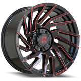 Revenge Offroad RV-207 Black Red Milled Wheel