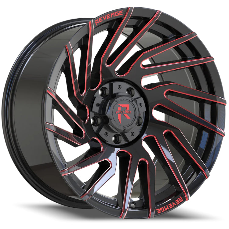 Revenge Offroad RV-207 Black Red Milled Wheel