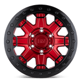 Black Rhino RIFT BEADLOCK 17x8.5 0 Candy Red with Black Ring   truck wheel