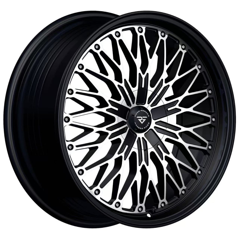 Rock Forged FF12 Black Machined Wheel
