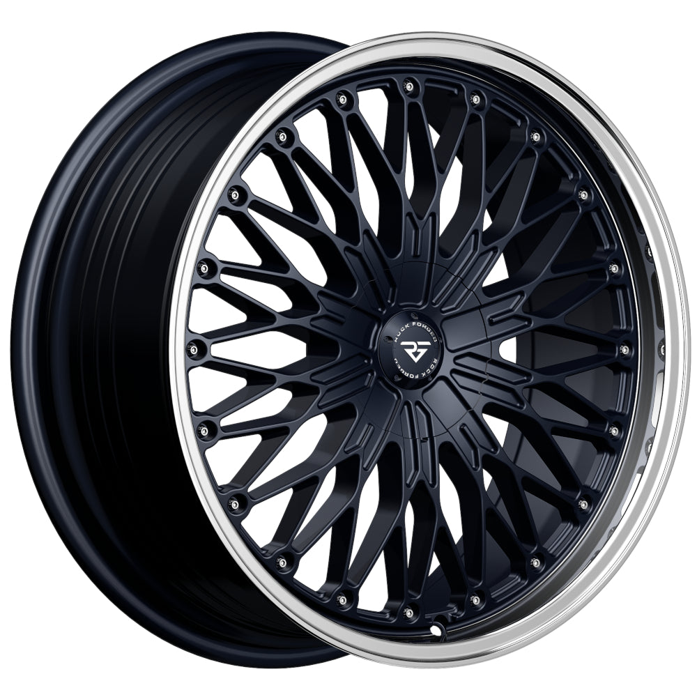 Rock Forged FF12 Black Machined Wheel