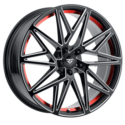 Rock Forged FF32 Black Red wheel