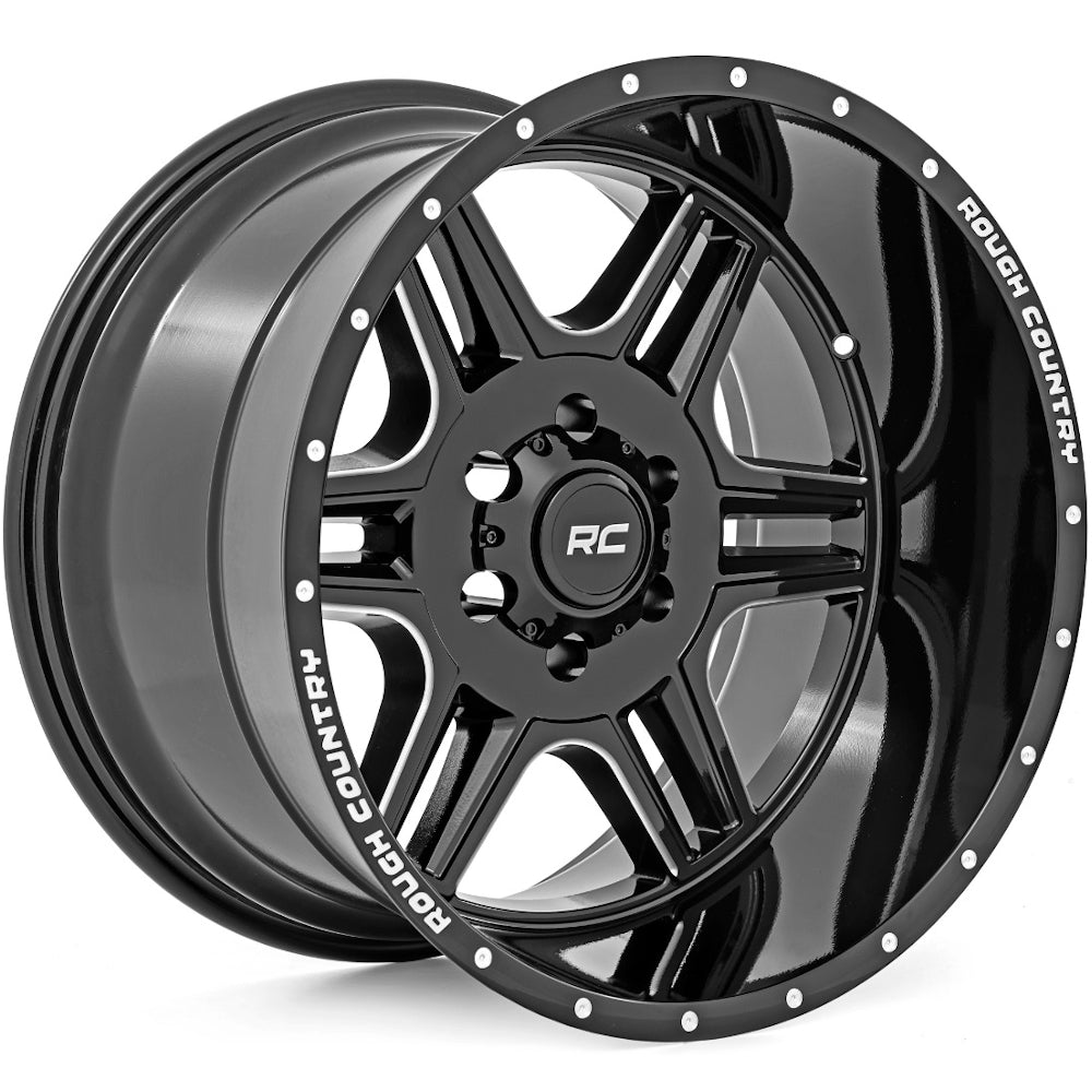 Rough Country 92 Series Black Milled Wheel