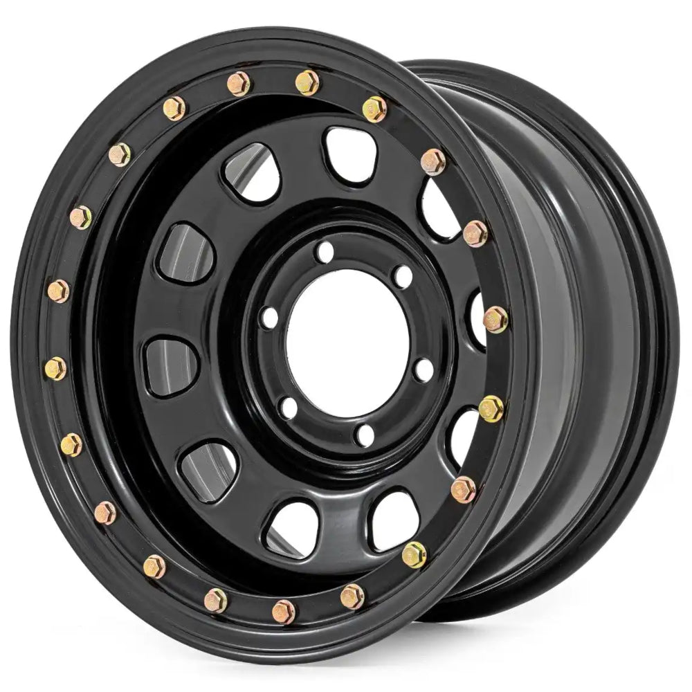 Rough Country Steel Simulated Beadlock Wheel Black Wheel