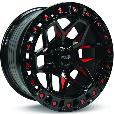 RTX Offroad Zion Black Red Milled Wheel