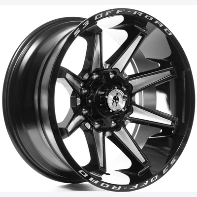 S3 Offroad S304 Black Machined Wheel