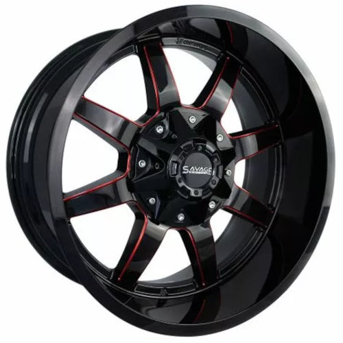 Savage Offroad SA06 Black Red Milled Wheel