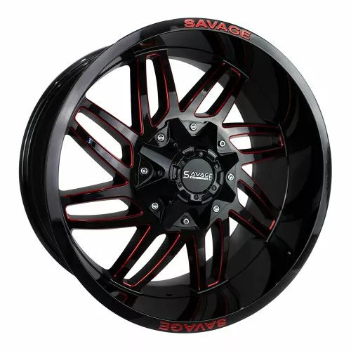 Savage Offroad SA09 Black Red Milled Wheel