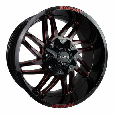Savage Offroad SA09 Black Red Milled Wheel
