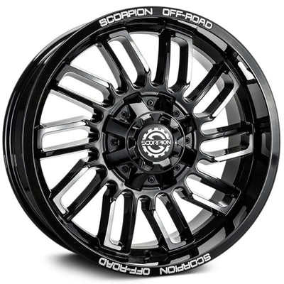Scorpion Razor Black Machined Wheel