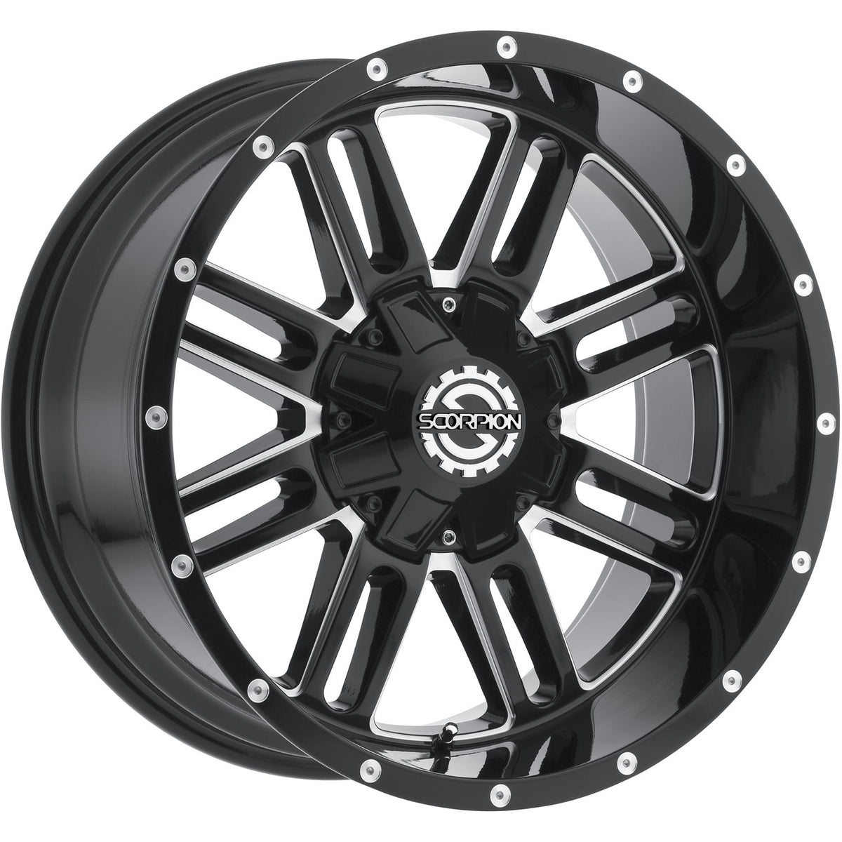 Scorpion SC18 Black Milled Wheel