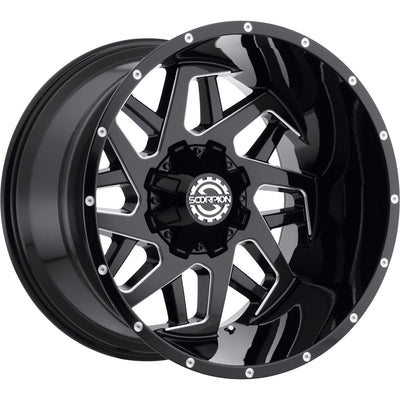 Scorpion SC24 Black Milled Wheel