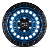 Black Rhino Sentinel 17x8.5 -10 Cobalt Blue with a Black Simulated Beadlock   truck wheel