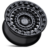 Black Rhino Hard Alloys Sentinel 20x9.5 +12mm Matte Black with Simulated Beadlock
