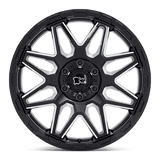 Black Rhino SHOCKWAVE 20x12 -44mm Gloss Black with Milled Spokes