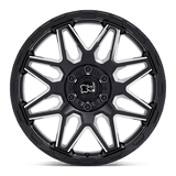 Black Rhino SHOCKWAVE 20x9.5 +12mm Gloss Black With Milled Spokes