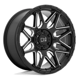 Black Rhino SHOCKWAVE 20x9.5 +12mm Gloss Black With Milled Spokes