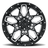 Black Rhino SHRAPNEL 17x9.5 -18mm Gloss Black with Milled Spokes