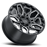 Black Rhino SHRAPNEL 17x9.5 -18mm Gloss Black with Milled Spokes
