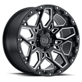 Black Rhino SHRAPNEL 18x9.5 -18mm Gloss Black with Milled Spokes