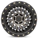 Black Rhino SHREDDER 17x9 0 Matte Black with Machined Dark Tint   truck wheel