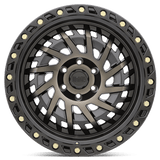 Black Rhino SHREDDER 17x9 0mm Matte Black with Machined Dark Tint