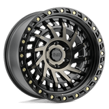 Black Rhino SHREDDER 17x9 0mm Matte Black with Machined Dark Tint