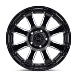 Black Rhino SIERRA 20x10 -12mm Gloss Black with Milled Spokes