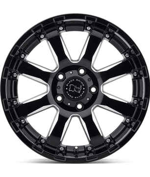 Black Rhino Hard Alloys SIERRA 20x9 +12 Gloss Black with Milled Spokes