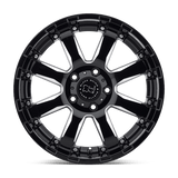 Black Rhino Hard Alloys SIERRA 17x9 12 Gloss Black W/ Milled Spokes | 1790SRA126120B67