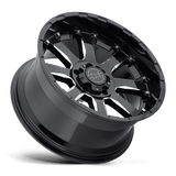 Black Rhino SIERRA 20x10 -12mm Gloss Black with Milled Spokes