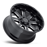 Black Rhino Hard Alloys SIERRA 20x9 +12 Gloss Black with Milled Spokes