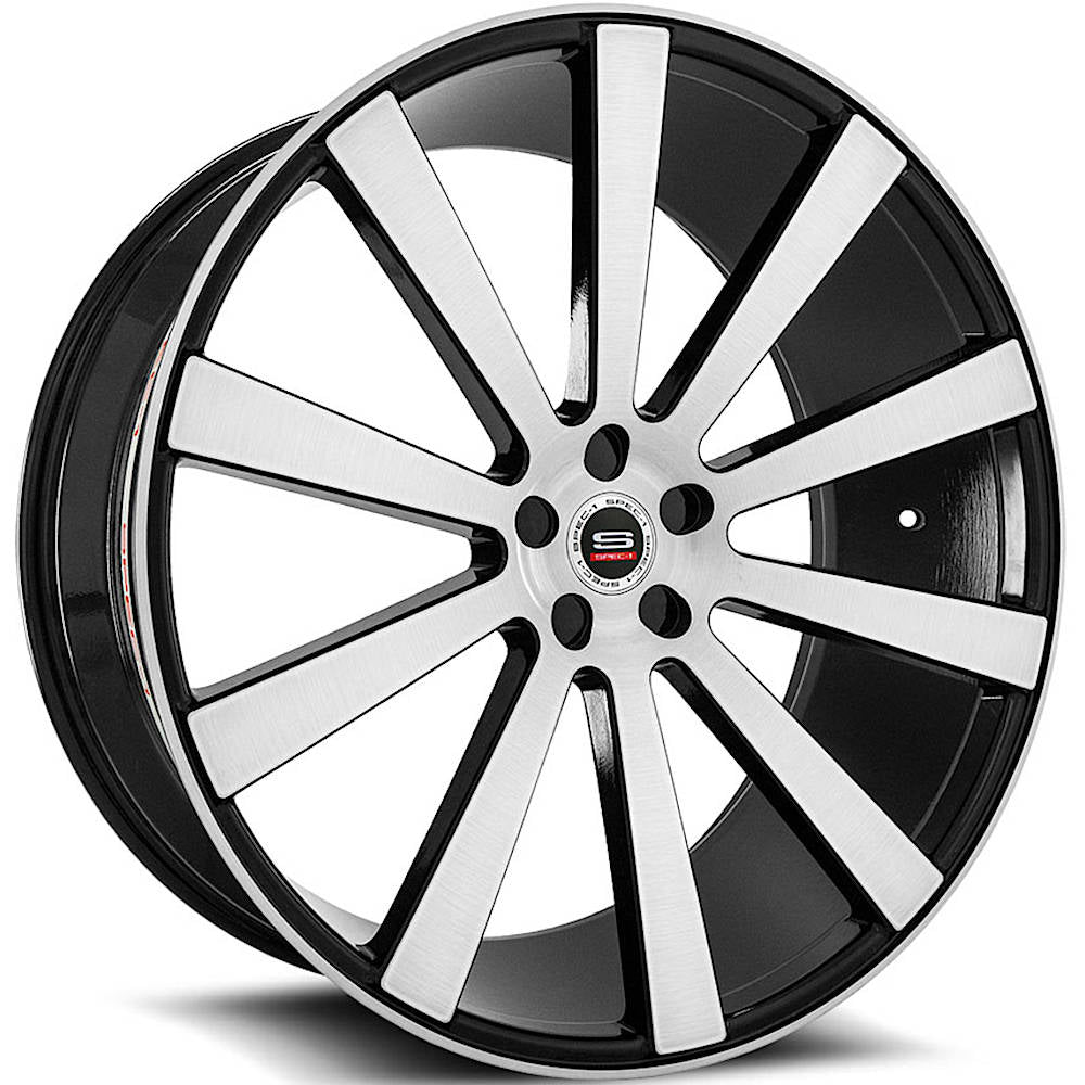 Spec-1 SPL-002 Black Machined Wheel