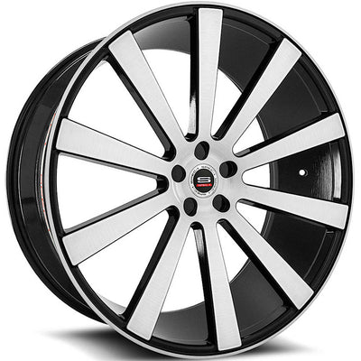 Spec-1 SPL-002 Black Machined Wheel