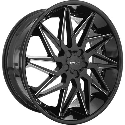 Spec-1 SPL-003 Black Milled Wheel