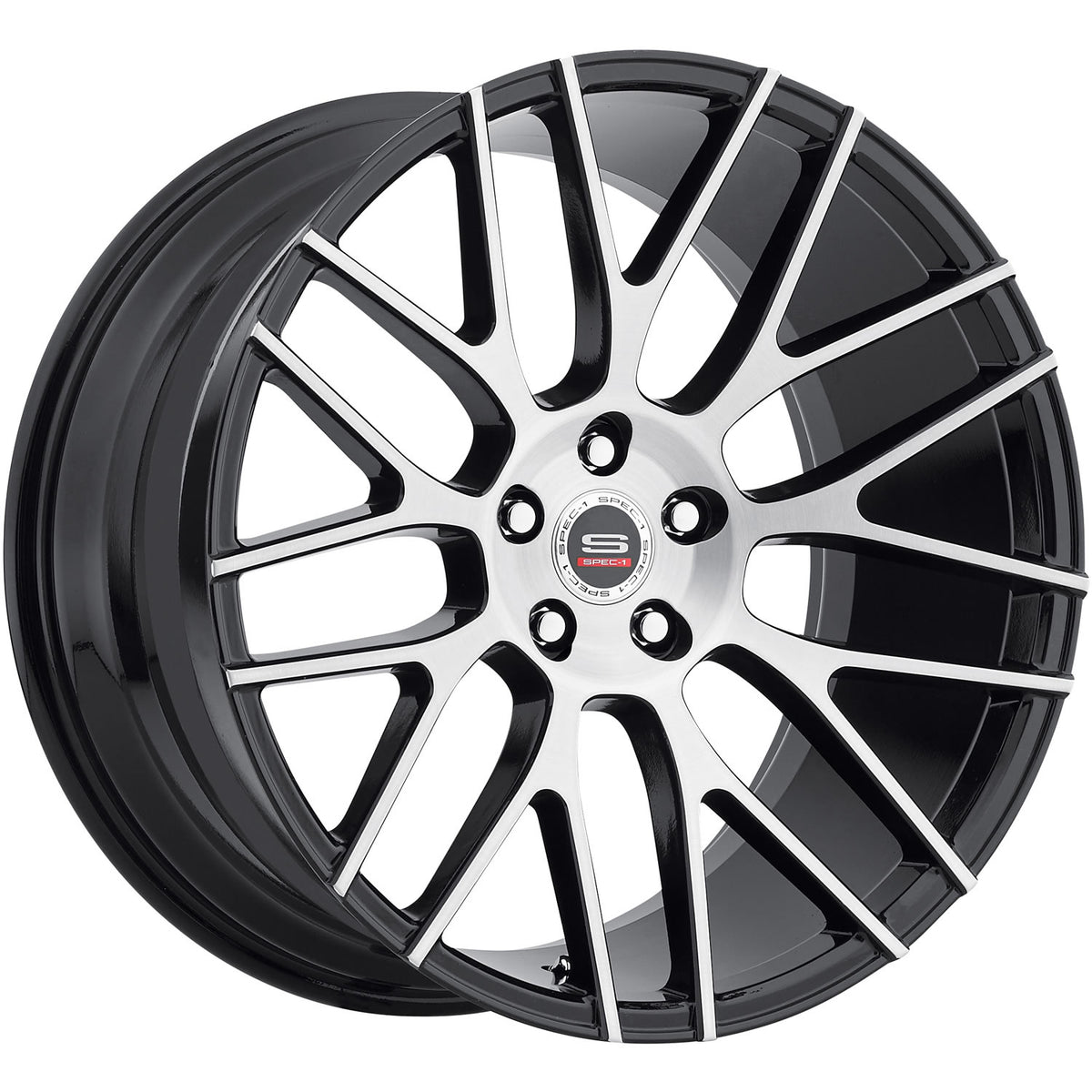 Spec-1 SPL-201 Black Machined Wheel